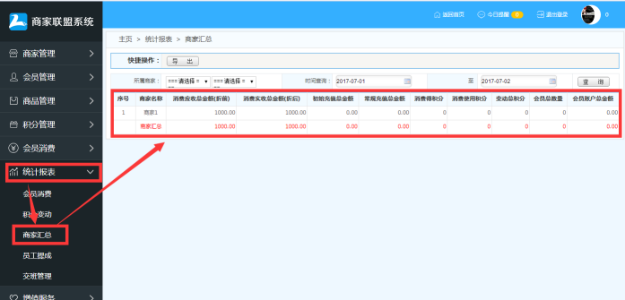  商家聯盟會員消費結算操作流程